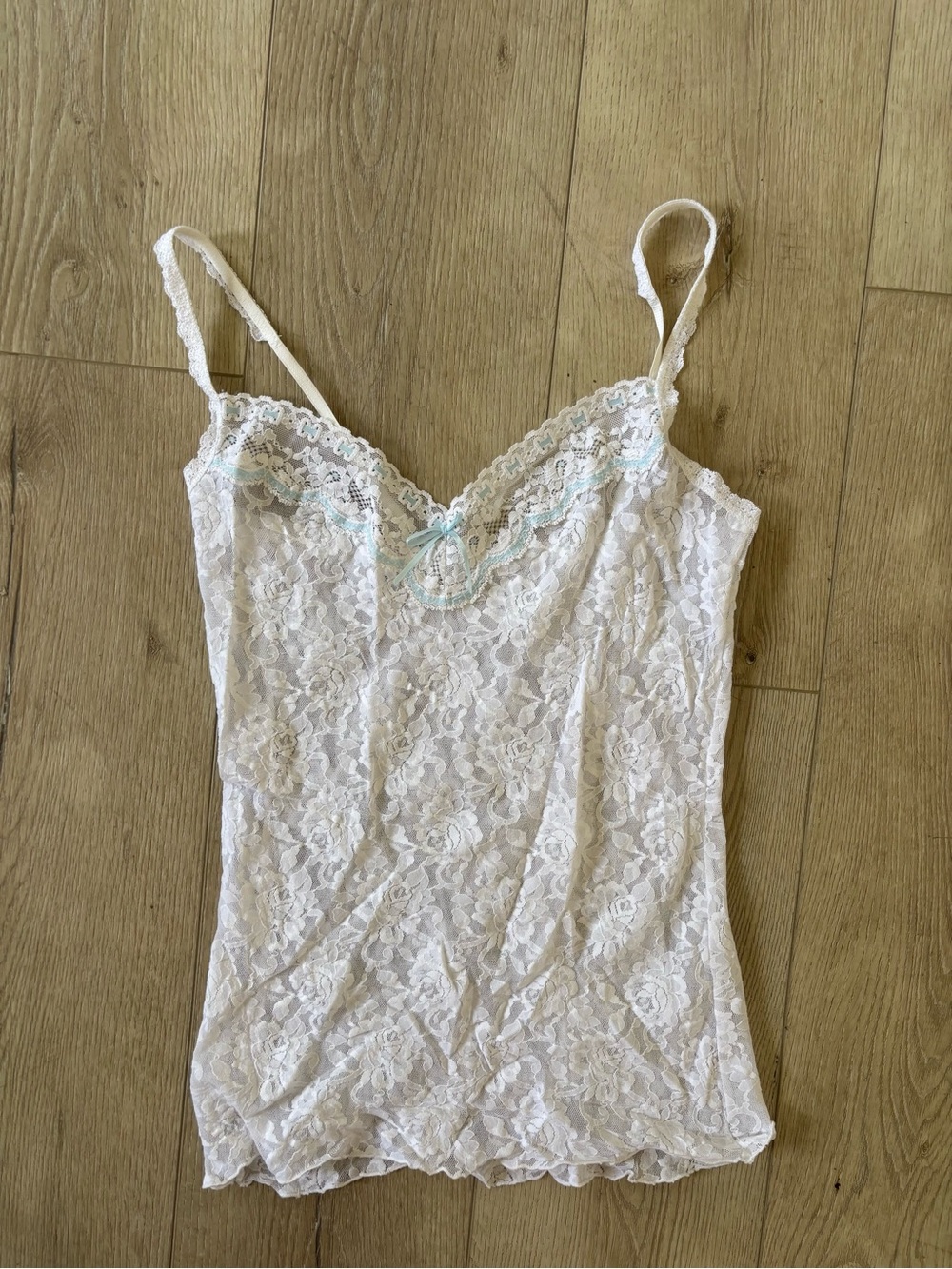 HANKY PANKY Sheer Lace Tank Size S